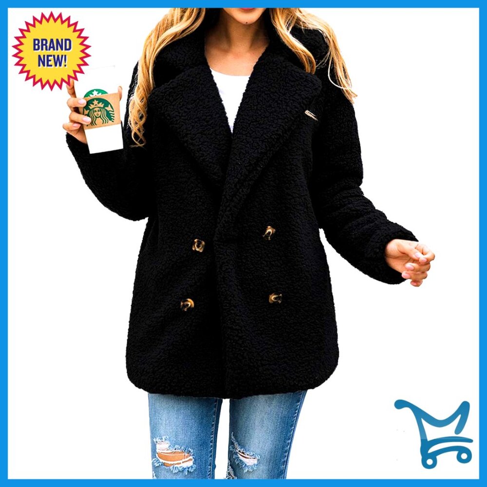 Oversized Sherpa Faux Fur Jacket Women's Winter Coats Chic Trendy Outerwear
